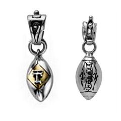 Texas Tech football charm pendant with Red Raider laces.                                                                                                                                                                                                  