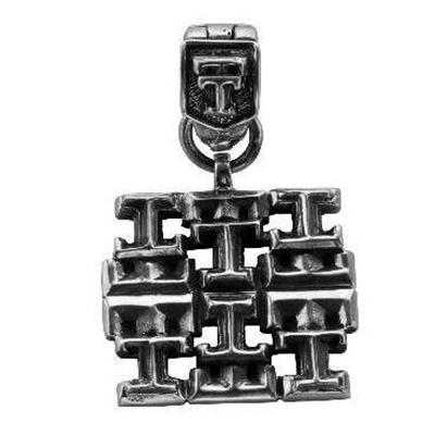 Texas Tech pendant with sterling silver Double-T pattern.                                                                                                                                                                                                 