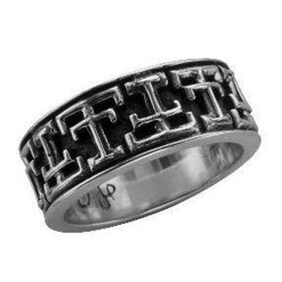 Texas Tech band ring in silver.                                                                                                                                                                                                                           