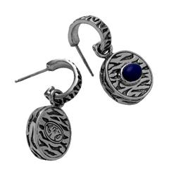 Auburn Tigers sterling silver earrings with lapis lazuli and tiger stripes.                                                                                                                                                                               