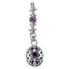 Louisiana cage pendant with amethysts and fleurs-de-lis.  Arista.                                                                                                                                                                                         