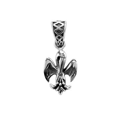 Louisiana pelican in her piety fleur-de-lis pendant.  Arista charm.                                                                                                                                                                                       