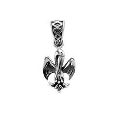 Louisiana pelican in her piety fleur-de-lis pendant.  Arista charm.                                                                                                                                                                                       