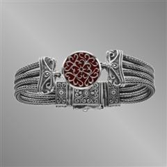 Red paua shell bracelet.  Arista.                                                                                                                                                                                                                         