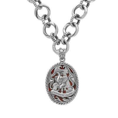 Alabama crimson tide pendant on tusk necklace.                                                                                                                                                                                                            