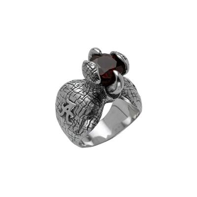 Alabama Crimson Tide garnet ring in sterling silver.                                                                                                                                                                                                      