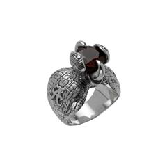 Alabama Crimson Tide garnet ring in sterling silver.                                                                                                                                                                                                      