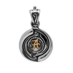 Alabama Crimson Tide pendant in sterling silver with 18K gold A.                                                                                                                                                                                          