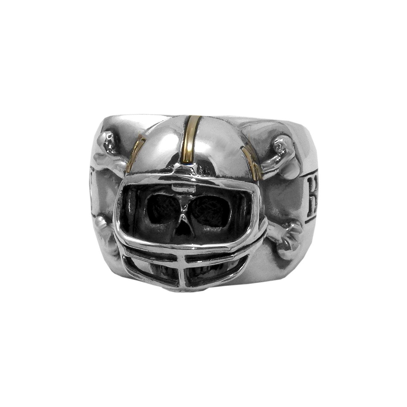 Nebraska Blackshirts ring in sterling silver and gold.                                                                                                                                                                                                    