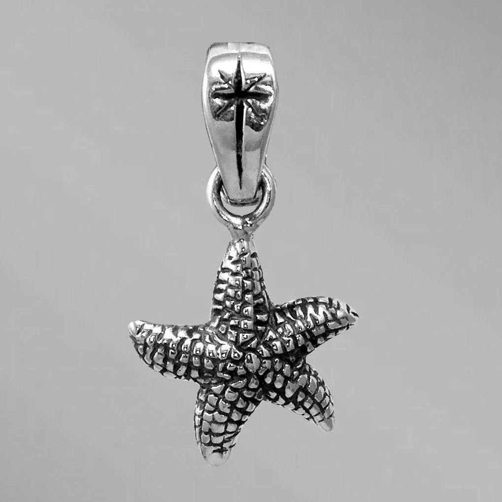 Sterling silver baby starfish pendant charm                                                                                                                                                                                                               