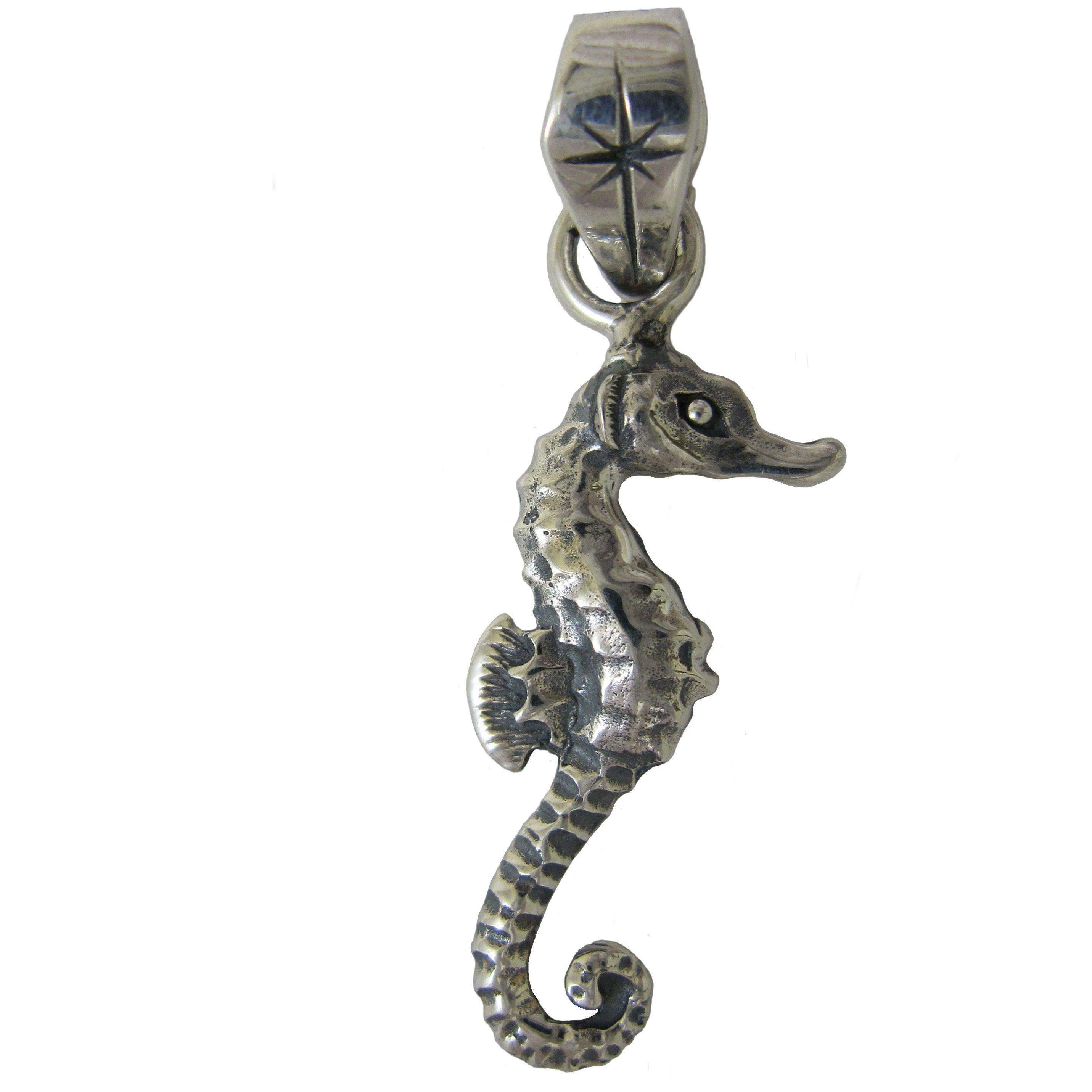 Sterling silver seahorse pendant                                                                                                                                                                                                                          