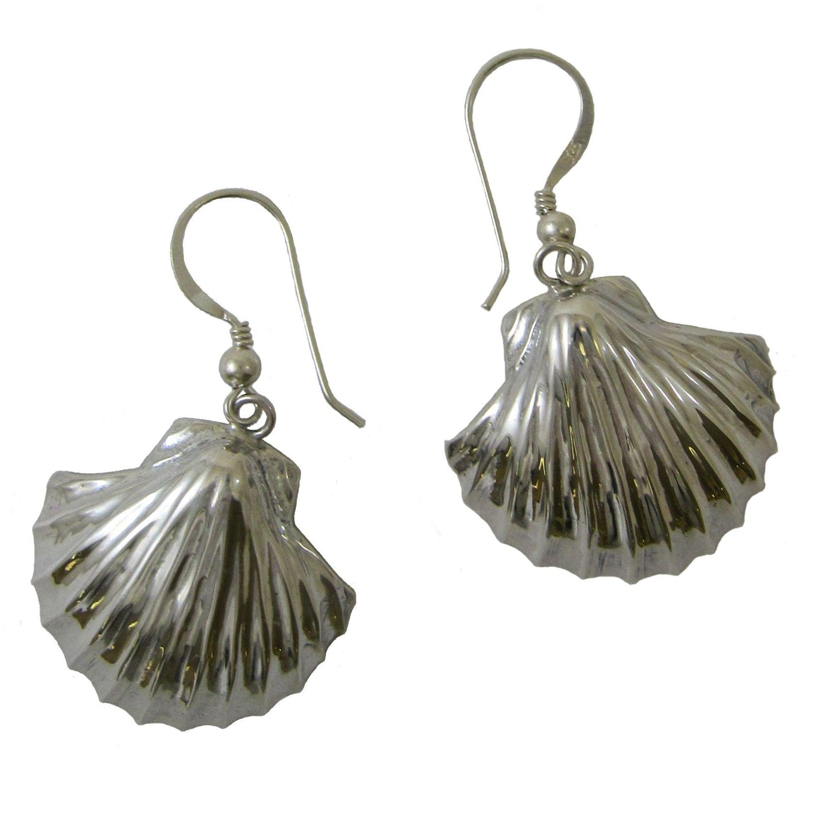 Sterling silver scallop earrings                                                                                                                                                                                                                          