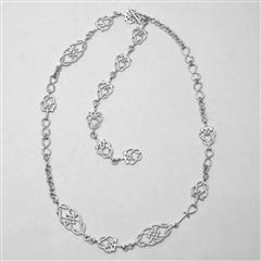 Eternal love knot necklace with hearts and ankhs                                                                                                                                                                                                          