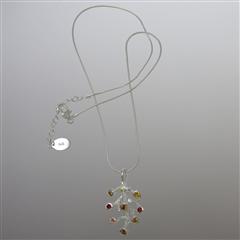 Fancy sapphire coral necklace.                                                                                                                                                                                                                            