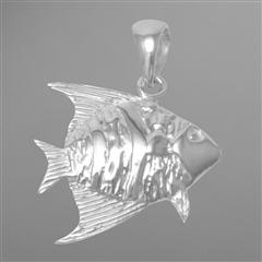 Silver barb fish pendant.                                                                                                                                                                                                                                 