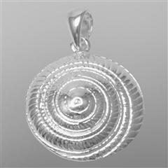 Sterling silver moon shell pendant.                                                                                                                                                                                                                       