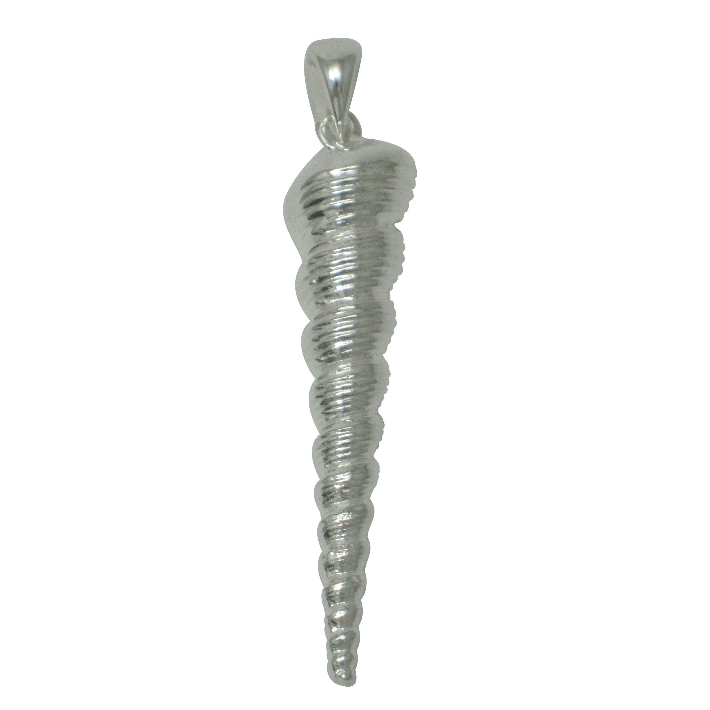 Silver screw turritella pendant.                                                                                                                                                                                                                          