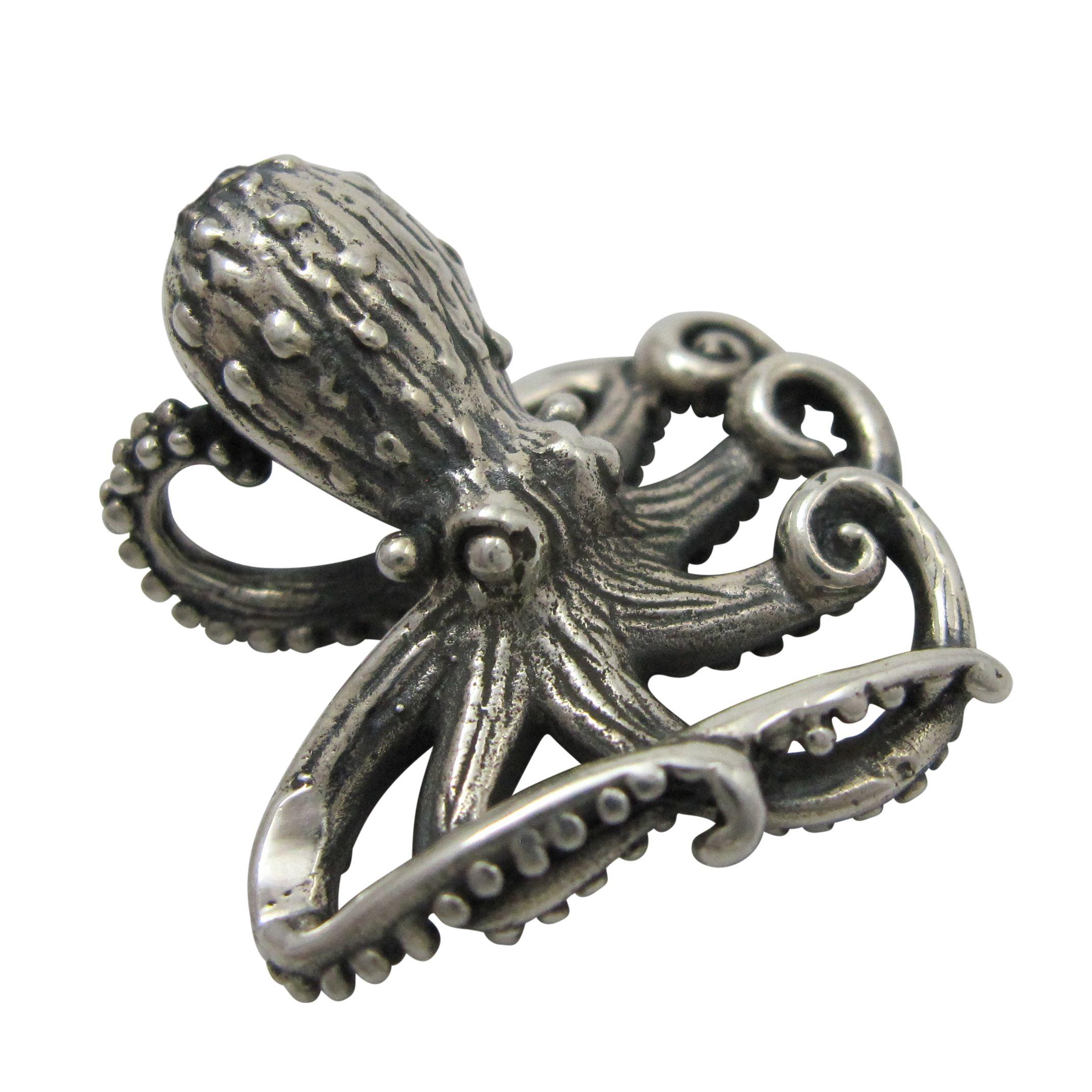 sterling silver octopus                                                                                                                                                                                                                                   