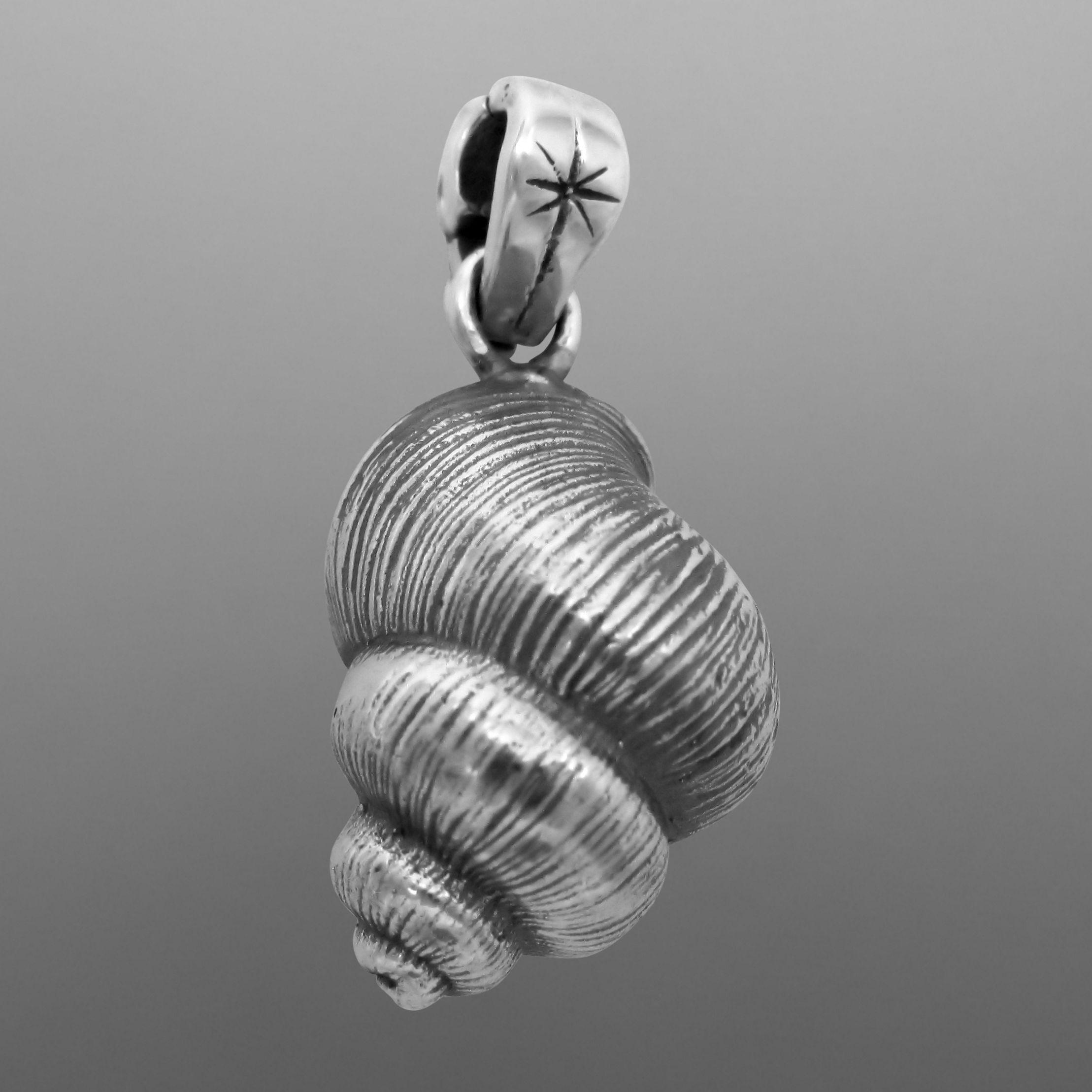 Sterling silver snail shell pendant.                                                                                                                                                                                                                      