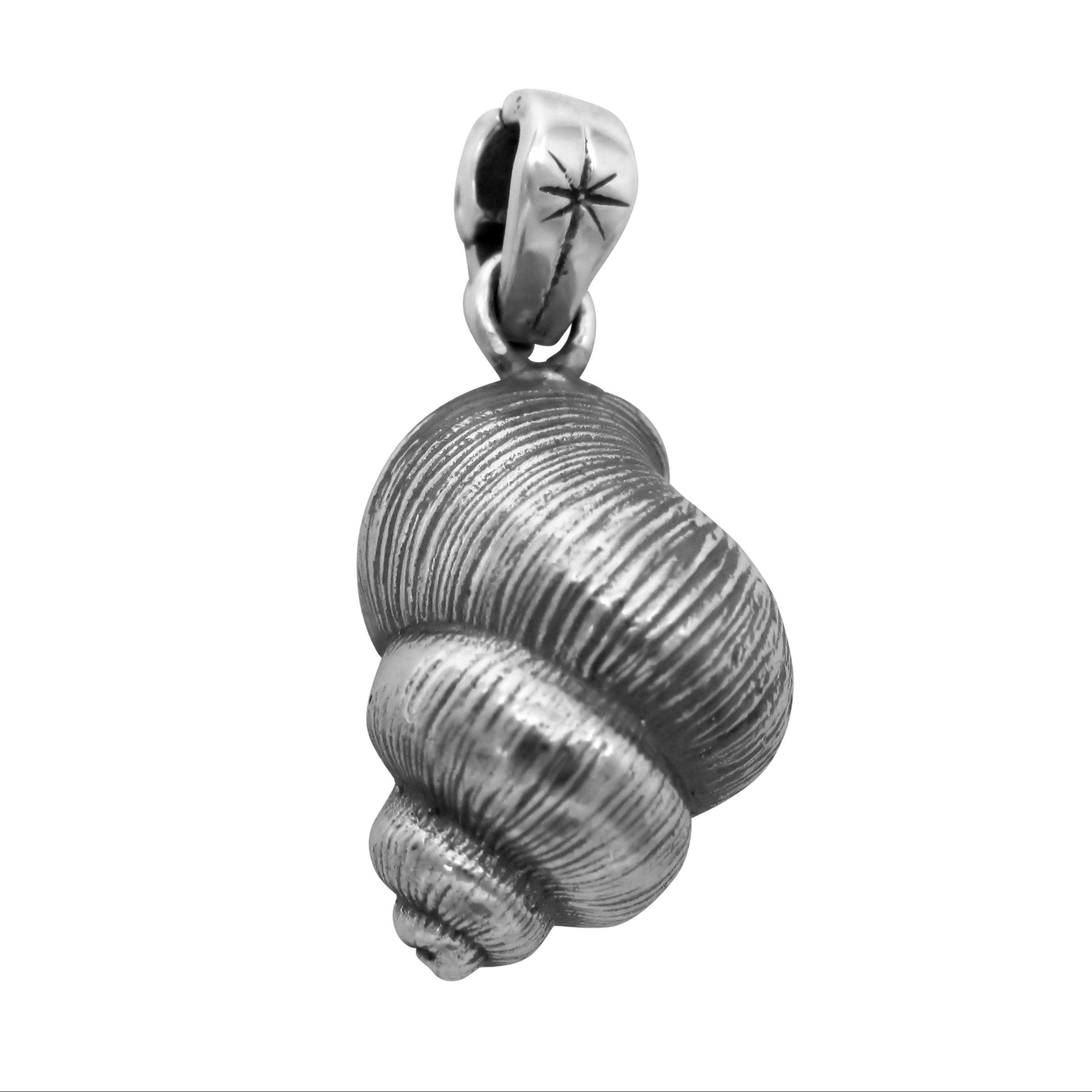 Sterling silver snail shell pendant.                                                                                                                                                                                                                      